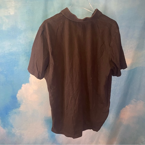 GEORGE SHORT SLEEVE BLACK POLO SHIRT - SZ L - Picture 2 of 2